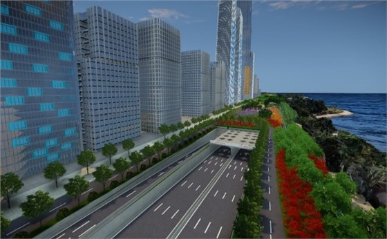 滨海大道-工程设计方案漫游效果