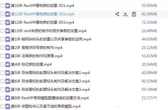 revit中级视频教程百度云免费下载地址