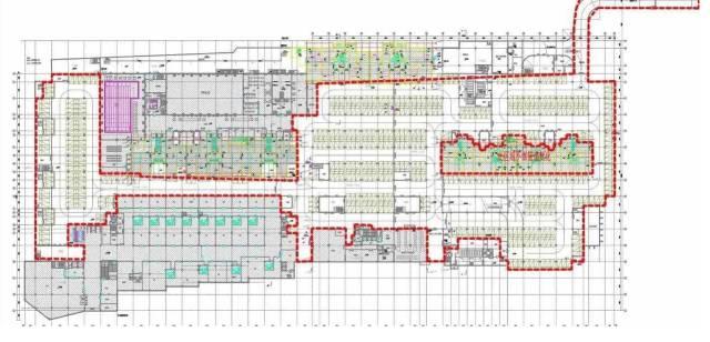 本项目针对地下车库测量红线范围内的机电管线与土建等构筑物（包含一个水泵房和一个报警阀室）进行三维扫描作业并提交成果。 解决方案 业主给出2天内完成外业扫描的时间限制，所以决定选用两台Trimble TX6扫描仪同时作业的方式进行扫描，其中百分之七十的测站采用3分钟模式快速获取现场信息，最终耗时为一天半时间完成了整个外业采集工作。 图片描述(最多50字) 经现场测量，现场机电部件最低点不足2m。为保证机电管道的信息详细完整，必须将扫描仪架设至最低，以保证其可视范围。 图片描述(最多50字) 通过合理的布站可以有效降低累积误差带来的影响，并以残差不超过3mm为标准进行拼接，最后进行噪点清理得到成果。 图片描述(最多50字) 客户依靠正向设计手段对MEP管线进行建模，无法直接利用点云数据进行拟合逆向。本次主要提供Trimble Realworks与sketchup软件进行联动获取现场信息数据进行建模。可以做到在短时间内掌握现场真实情况，大大提高了工作效率和模型精度，让客户足不出户完成建模工作并可以实时进行数据的记录和保存 图片描述(最多50字) 模型工作完成后可以将MEP模型成果与点云成果在相同环境下进行光谱图分析，也可以将MEP模型与土建模型进行碰撞监测分析。通过以上方法直观检查出成果与现场环境当中存在的差别，以保证最终成果的可靠性。 结果 提交成果包含：点云数据成果、三维模型（包括土建与机电模型、模型检测报告等）。此次全部工作大约用时4天。本项目在很大程度上提高了测量速率与精度，使建模工作可以更好的展开。实现了模型的精确定位。并且点云数据的留存也为后续的深化设计带来了便利。