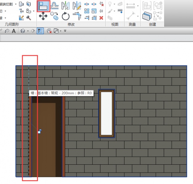 关于Revit中模型填充图案线与门窗构建对齐及标注的方法,Revit,BIM软件