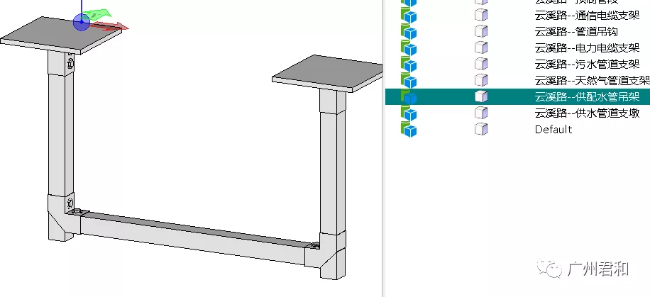 综合管廊支吊架模型