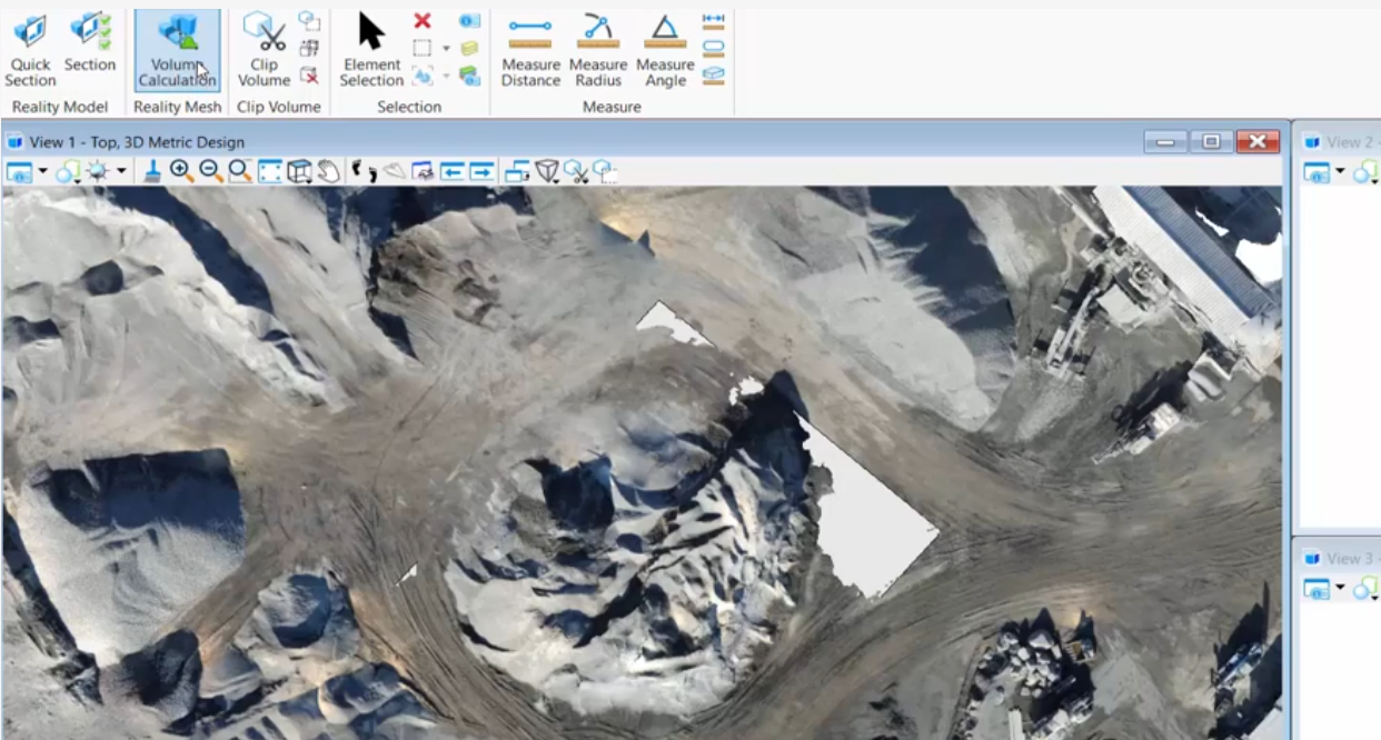 通过实景模型进行土方量计算