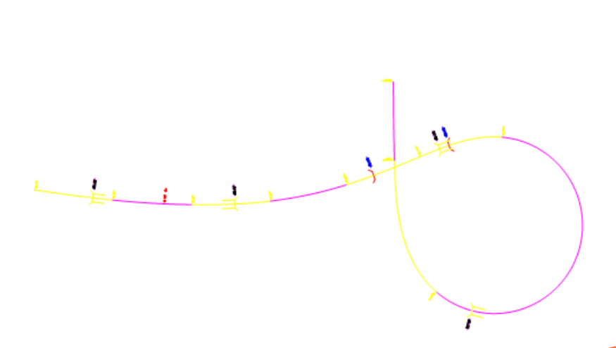测量系统积木法线路平面显示样式3