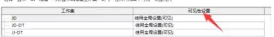选中某人的工作集后面的&ldquo;可见性设置&rdquo;进行单击