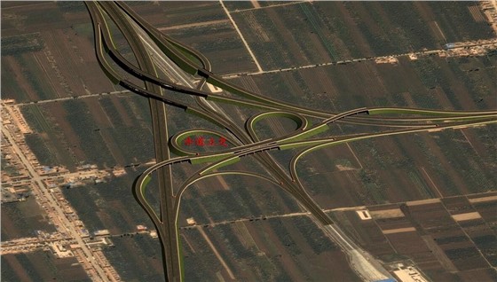 湫坡头(陕甘界)至旬邑公路-三维渲染模型赤道立交1 湫坡头(陕甘界)至旬邑公路-三维渲染模型赤道立交1