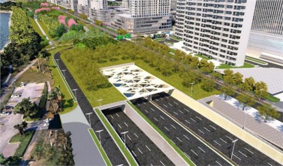 滨海大道-秋季隧道出入口景观