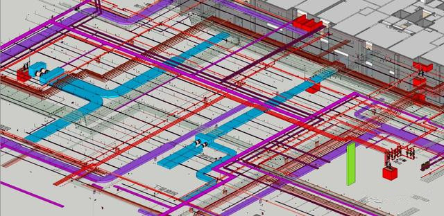 三维激光扫描案例——地下车库机电管网建模