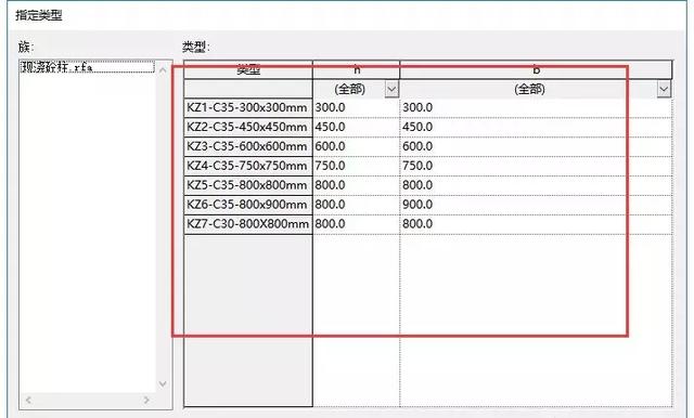 如何在Revit中快速创建不同尺寸的混凝土矩形柱和矩形梁