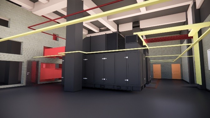 机电BIM柴油机房1 机电BIM柴油机房1