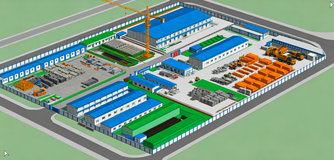 艾三维-临建布置还在画CAD？试试BIM三维规划，一天出方案4