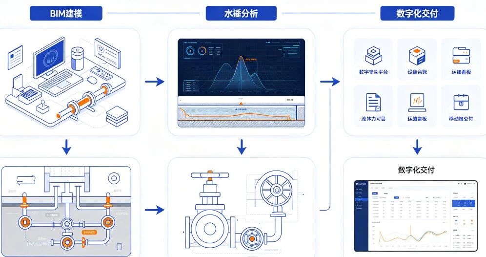 艾三维-长距离输水管线建模与水锤分析：基于Bentley OpenRoads + HAMMER14